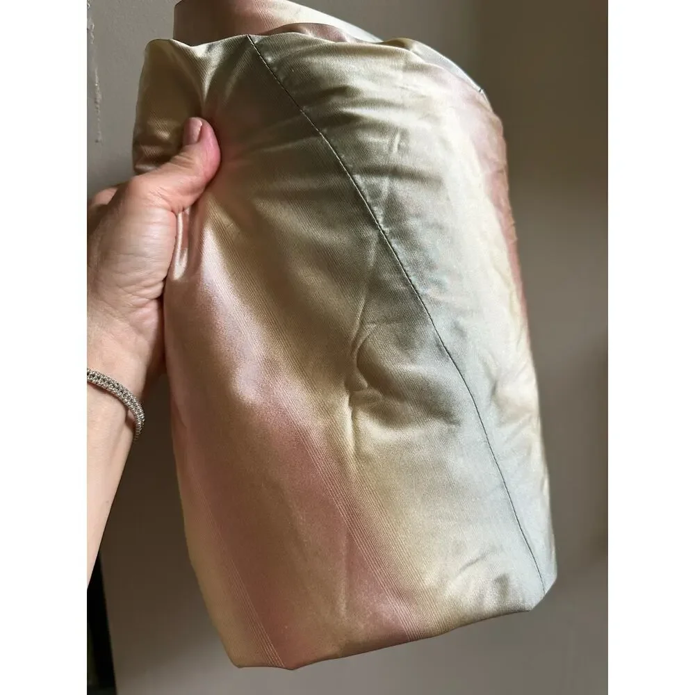Silk Tablecloth 90” taffeta custom made luxurius pastel cream pink blue round